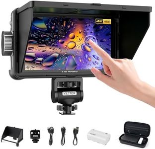 VILTROX DC-550 Touch Screen DSLR Camera Field Monitor 1200 Nits High-Bright 5.5 inch DSLR Camera Monitor with Sunshade Hood/Battery 3D LUT HDR 4K HDMI in and Out Exposure Focus Assist Waveform Monitor
