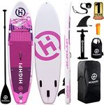 Highpi Inflatable Paddle Boards, 10'6''x32''x6'' SUP for Adults&Youth, Stand Up Paddle Boards with Accessories, Anti-Slip Deck, Stable Durable Lightweight, Suitable for Yoga Fishing Traveling