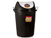 ARISTO Plastic Swing Lid Garbage Waste Dustbin 60 Ltr (Black)