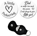 Papa Dad Gifts from Daughter Dad Pocket Hug Token Keychain for Men Christmas Birthday Gifts for Daddy Retirement Appreciation Gifts for Men Car Keys Accessories Keychain for Dad Father Holiday Gifts