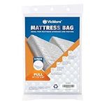 VicMore Durable Full Size Mattress Bags, 2-Pack, Clear Plastic Covers for Moving, Storage, and Disposal - Waterproof & Tear-Resistant