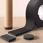 HASTHIP® EVA Furniture Pads 13ft x0.78 in, Self Adhesive Furniture Strip, Free to Cut, 6mm Thicken EVA Foam, Anti-Slip Textured Surface, Peel and Stick DIY Furniture Pads Floor Protector Strip
