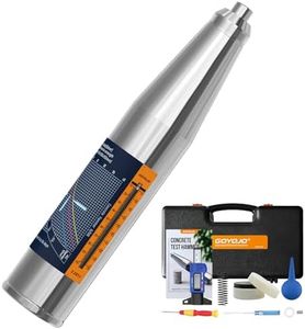 GOYOJO Concrete Rebound Hammer – 10 to 60 MPa (1450–8700 psi) Concrete Strength & Hardness Inspection Tool, Schmidt Resiliometer for Buildings, Bridges & Road Construction, 10-Piece Complete Kit
