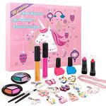 MJartoria Christmas Advent Calendar 24 Days Countdown to Makeup Advent Toys 2023 Advent Calendar for Girls, Women, Teens Beauty Makeup Lipstick, Butterfly Necklace Pendants Jewelry Unique Gifts