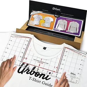 Urboni Tshirt Ruler Guide for Vinyl Alignment, T shirt Rulers to Center Designs, Alignment Tool Vinyl Placement, Tshirt Guide Ruler for Heat Press, Tee Shirt Ruler for Vinyl Alignment and Measurement