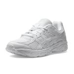 ASICS Kids Contend 4B + White/White Running Shoes - 5 US (1014A222.101)