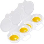 Microwave Egg Poacher, Reusable Poached Egg Maker Microwave Egg Cooker, 2 Cavity Nonstick Poached Egg Maker With Lid, Egg Poacher Microwave Egg Cooker For Home, Home Kitchen Gadgets Multifunctional To