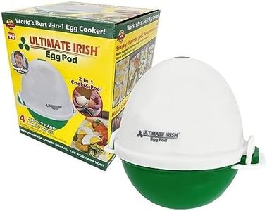 Ultimate Irish Egg Pod -Ronnie Neville’s Original as Seen on TV Microwave Egg Cooker, Perfectly Cooked & Peeled Egg, Capacity 4 Eggs, Boiled Egg Maker, Cooking Accessories, Microwave Egg Boiler Cooker