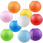 10 Packs Round Paper Lanterns Decor