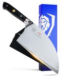 DALSTRONG Serbian Chef Knife - 8 inch - Meat Cleaver - Shogun Series Elite - Japanese AUS-10V Super Steel Kitchen Knife - G10 Handle - Razor Sharp Chef's Knife - Sheath Included