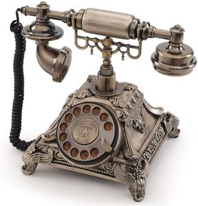 Audio Guest Book Phone, 32G Capacity Vintage Audio GuestBook Wedding Phone, Retro Audio Telephone Recording Customized Voice Message for Your Wedding Party, Copper