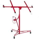 Best Choice Products SKY640 Drywall 11' 15' Lift Panel Hoist Dry Wall Jack Lifter Construction Tools, Large, Red
