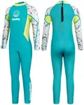 Gogokids Kids Wetsuit, Youth 2.5mm Neoprene Thermal Full Wet Suits, Girls Long Sleeve Back Zip Sun Protection Swimsuits for Water Sports, Diving, Swimming, Surfing Lessons, Keep Warm