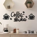 Metal Coffee Bar Sign Rustic Coffee Bar Hanging Wall Decor Coffee Signs for Coffee Bar Metal Coffee Wall Art for Coffee Bar Home Office Kitchen (Coffee and Tea)