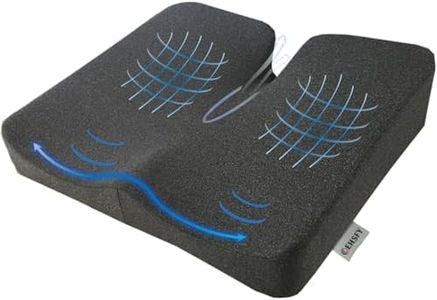 COEHSFY Seat Cushions for Office Chairs Memory Foam Pressure Relieving Pads Comfort Coccyx Pillow Booster Cushion for Chairs Car Seats Wheelchair（Grey）