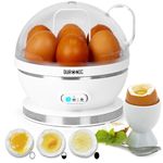Duronic Electric Egg Boiler EB27 WE Steamer for Eggs 400W Automatic Egg Boiler Electronic Omelette Maker Poacher for 7 Soft, Medium & Hard Boiled Eggs