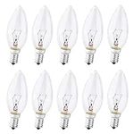 10 Pack E14 Small Screw Light Bulb, SES Dimmable Candle Bulbs 40W, Clear, 2700K Warm White, 230V