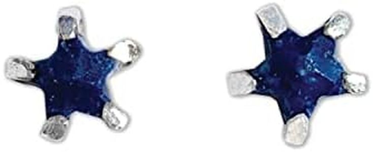 Joyfulmuze Handmade Lapis Lazuli Stone Post Back Studs, Sterling Silver Earrings for Women and Men, Authentic Holiday Gifts