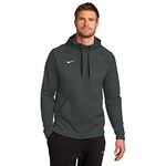 MEN'S NIKE THERMA PULLOVER HOODIE (ANTHRACITE/WHITE, Large)