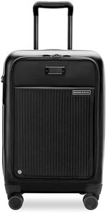 Briggs & Riley Essential 22" Carry-On Expandable Spinner - Carry On Luggage for Travel, Suitcases with Wheels, Hardside Rolling Bag for Men & Women, Front Pocket - Sympatico Collection, Black