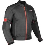 Allextreme TRIPPER Bike Rider Jacket Windproof Biker Mesh Fabric Biking Gear with Back Protection Armour for Men - (Red & Black, 3XL)