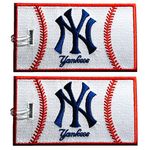 Luggage Tags, New York Yankees, Embroidered, 2 pack, 15 COLORS, NEVER BREAK!