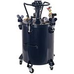 TCP Global Commercial 10 Gallon (40 Liters) Spray Paint Pressure Pot Tank with Air Powered Mixing Agitator