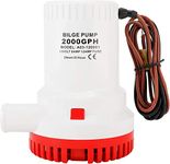 Asian Pumps & Machineries Non Automatic Bilge Pumps for Boats 2000 GPH 12V Submersible Boat Marine Plumbing Electric