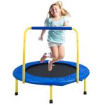 VEVOR 3FT Trampoline for Kids, 36" Indoor/Outdoor Trampoline for Toddlers, Foldable Mini Baby Trampolines with Foam Handle, Recreational Trampolines Birthday Gift for 3+ Years Kids
