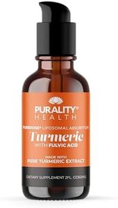PURALITY HEALTH Liquid Turmeric Supplement, Fulvic Acid, Support Joint Health, Liposomal Enhanced Absorption, Vegan, Month Supply