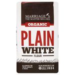 Marriages Organic Plain White Flour - 6x1kg