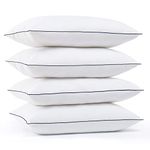 Homemate Bed Pillows for Sleeping - Queen Size(20"x28") Set of 4 Pillows Allergy Friendly Microfiber Shell Fluffy Down Alternative Filling Breathable Pillow Suitable Back Stomach or Side Sleepers