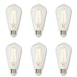 Westinghouse Lighting 4518320 6.5 Watt (60 Watt Equivalent) ST20 Dimmable Clear Filament LED Light Bulb, Medium Base, 6-Pack