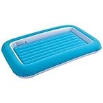 JILONG CHILDRENS KIDS INFLATABLE SAFETY FLOCKED AIRBED KIDDY TODDLERS CAMPING TRAVEL AIR BED MATTRESS (Blue) by Jilong