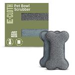 E-Cloth Pet Bowl Scrubber - Bone-Shaped Pet Bowl Cleaning Scrubber, Reusable, 100 Wash Promise - 2 Pack