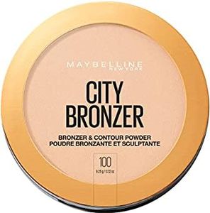 Maybelline New York City Bronzer Powder Makeup Bronzer and Contour Powder, 100, 0.32 Oz