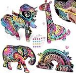 Arts and Crafts for Kids Ages 4-8 Girls, Girls Toys Age 4 5 6 7 8 3D Scratch Art for Kids Birthday Gift Crafts Kits for Kids 5-12 Year Old Girl Boys Art Supplies for Kids Gift for 6-8 Year Old