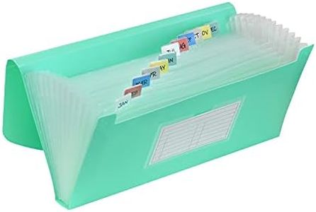 C-Line 13-Pocket Poly Expanding File, 10 x 5 Inches, Junior Size for Receipts and Checks, Includes Tabs, 1 File, Color May Vary (58710)