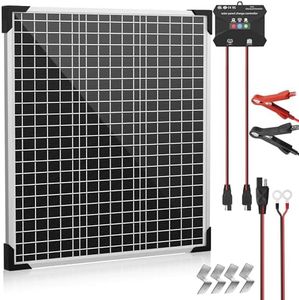 Voltset 50W 24V Solar Panel Kit, Solar Battery Maintainer with MPPT Charge Controller Adjustable Bracket, Solar Battery Charger for RV Car Boat Tractor and Camping