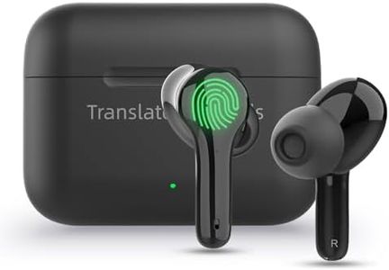 Anfier Translator Device Translator Earbuds Black M6 Language Translation High Accuracy Fast Response (Without Offline Package)