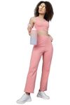 ZELENA Postpartum Flat-Seam Pant for Women with 3 Pocket | 80% Polyamide 20% Elastane | Anti Static | Post Maternity Flared Pant | Fit to Shape Postpartum Belly | Postpartum Pant (Carrot)