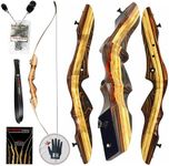 Southwest Archery Tigershark PRO V2 Takedown Recurve Bow – 62" Hunting Bow – Left & Right Handed – Draw Weights in 25lb-60lb – USA Based Company – Includes Stringer Tool (PRO V2, Right Hand, 55lb)