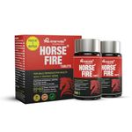 A R Ayurveda Horse Fire Tablets for Men| Ayurvedic Medicine - For Stamina, Muscle Growth, Immunity & Overall Wellbeing Pack of 2 (60 Tab + 60 Tab)