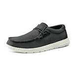 Bruno Marc Men's Casual Slip-on Loafers Stretch Shoes,Size 7.5,Black/White,BLS211