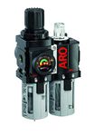 Ingersoll Rand ARO C38121-600-VS Air Filter-Regulator-Lubricator Combination, 1/4" NPT,Black/Gray