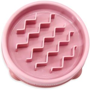 Outward Hound Fun Feeder Slo Bowl, Slow Feeder Dog Bowl, Small/Tiny, Pink