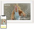 Aura Carver 10.1" WiFi Digital Picture Frame | The Best Digital Frame for Gifting | Send Photos from Your Phone | Quick, Easy Setup in Aura App | Free Unlimited Storage | (Clay with White Mat)