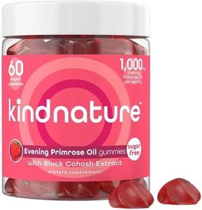 Kind Nature Evening Primrose Oil Gummies - Natural PMS Support Supplement for Women - 1000mg per Serving - with Black Cohosh Extract