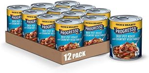 Progresso Beef Pot Roast with Country Vegetables Soup, Rich and Hearty Canned Soup, Gluten Free, 18.5 oz (Pack of 12)