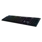 Logitech G915 LIGHTSPEED Wireless Mechanical Gaming Keyboard with low profile GL-Clicky key switches, LIGHTSYNC RGB, Ultra thin design, 30+ hours battery life, QWERTY UK Layout - Black